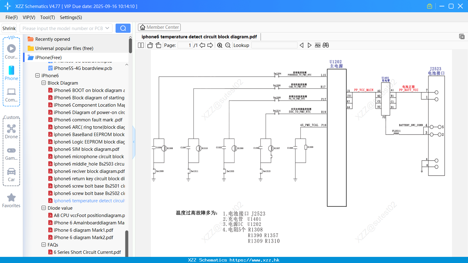 Iphone6 Temperature Detect Circuit Block Diagram